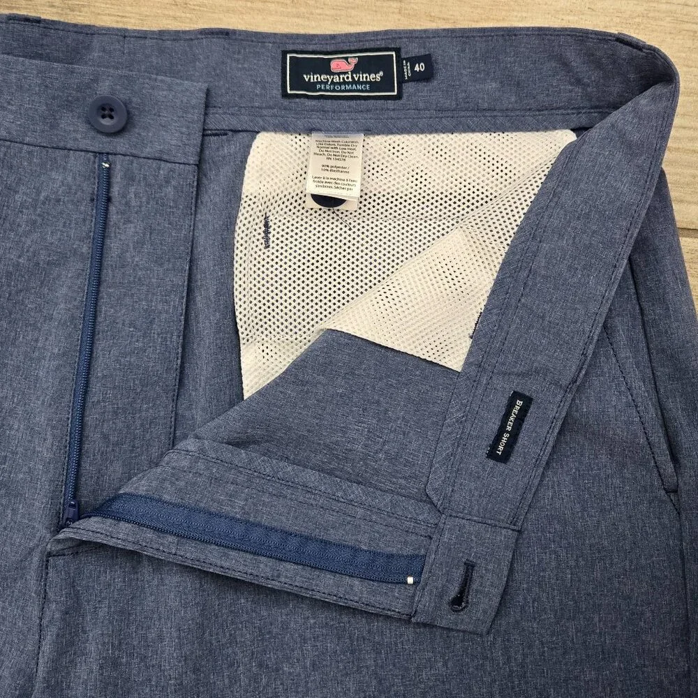 Vineyard Vine‎ Breaker Shorts Men Blue Performance Stretch Golf Activewear 40